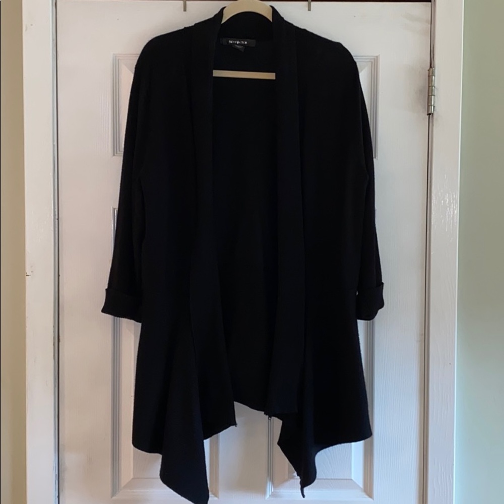 Women’s black knit cardigan sweater